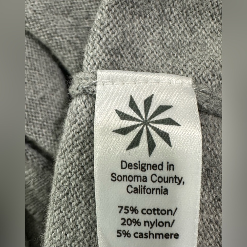 Athleta Gray Sweater  Dress Size Small. V neck. Midi length. - Picture 5 of 5